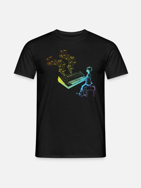 Pianist Piano Keyboard Player Piano Music Piano Pl - Männer T-Shirt - Schwarz