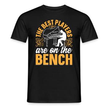 The Best Players Are On The Bench I Piano Pianist - Men's T-Shirt - black - Front - AI Model Male 178 light (178cm)