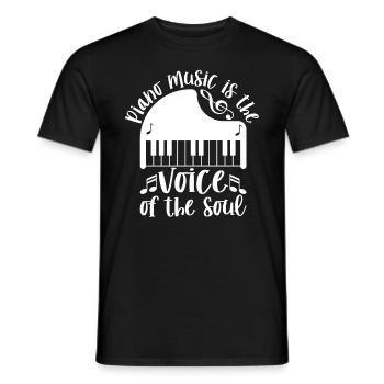 Piano Music Is The Voice Of The Soul - Piano Playe - Men's T-Shirt - black - Front - AI Model Male 178 light (178cm)