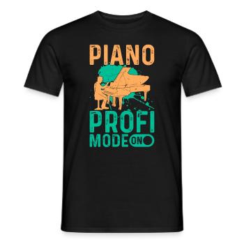 Pianist Piano Music Lover - Piano Profi Mode On - Men's T-Shirt - black - Front - AI Model Male 178 light (178cm)