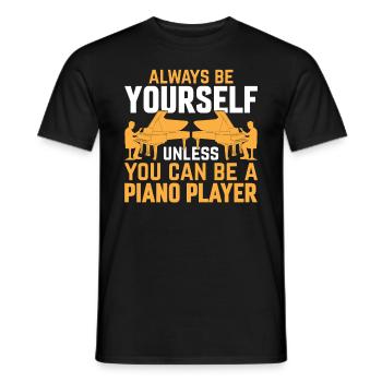Musicien de piano Pianiste - Drôle de pianiste - T-shirt homme - noir - Devant - AI Model Male 178 light (178cm)