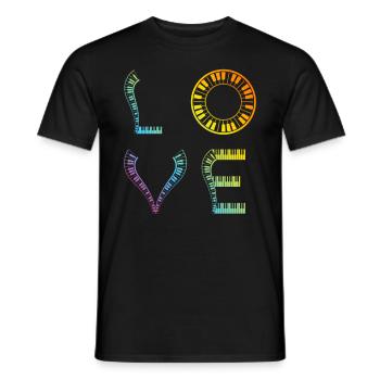 Claviériste Pianiste Claviériste Piano Love Piano - T-shirt homme - noir - Devant - AI Model Male 178 light (178cm)