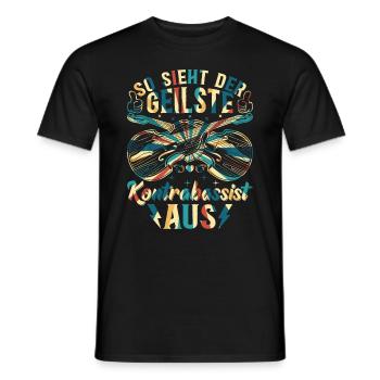 So sieht der Geilste Kontrabassist aus - Kontrabas - Männer T-Shirt - Schwarz - Vorne - AI Model Male 178 light (178cm)