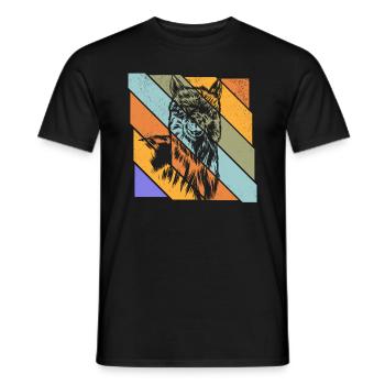 Funny Llama Farmer Funny Alpaca Llama Lover - Men's T-Shirt - black - Front - AI Model Male 178 light (178cm)