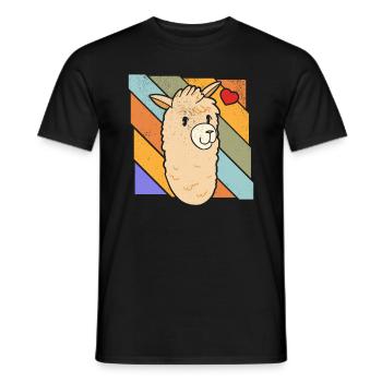 Llama Farmer - Alpaca Llamas Lover - Men's T-Shirt - black - Front - AI Model Male 178 light (178cm)