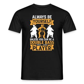 Double Bass Player - Double Bassist - Men's T-Shirt - black - Front - AI Model Male 178 light (178cm)