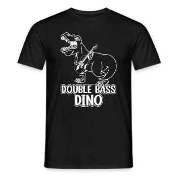 Double Bass Dino - Contrabass Dinosaur Double Bass - Männer T-Shirt - Schwarz - Vorne - AI Model Male 178 light (178cm)
