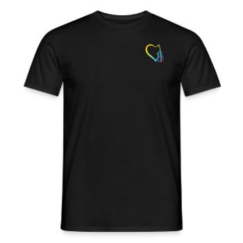 Double Bass Heart Contrabass Double Bassist Musici - Männer T-Shirt - Schwarz - Vorne - AI Model Male 178 light (178cm)