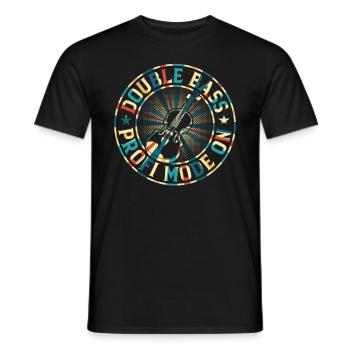 Contrabass Double Bassist - Double Bass Profi Mode - Männer T-Shirt - Schwarz - Vorne - AI Model Male 178 light (178cm)