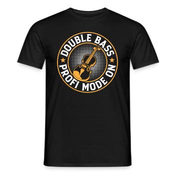 Contrebasse Profi Mode On - Contrebasse Contrebasse - T-shirt homme - noir - Devant - AI Model Male 178 light (178cm)