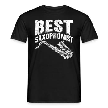Best Saxophonist Saxophone Instrument Sax Musician - Männer T-Shirt - Schwarz - Vorne - AI Model Male 178 light (178cm)