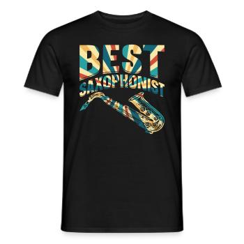 Best Saxophonist Sax Musician Sax Instrument Saxop - Männer T-Shirt - Schwarz - Vorne - AI Model Male 178 light (178cm)