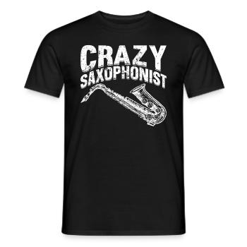 Saxophoniste fou Saxophone Instrument Lover Sax M - T-shirt homme - noir - Devant - AI Model Male 178 light (178cm)