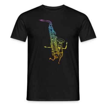 Saxophone Male Saxophone Player Male Musician Love - Männer T-Shirt - Schwarz - Vorne - AI Model Male 178 light (178cm)