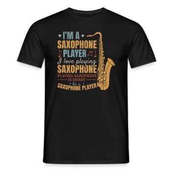 Saxophoniste joueur de saxophone - I'm A Saxophone Pla - T-shirt homme - noir - Devant - AI Model Male 178 light (178cm)