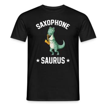 Saxophone Saurus Dino Sax Player Saxophone Player - T-shirt homme - noir - Devant - AI Model Male 178 light (178cm)