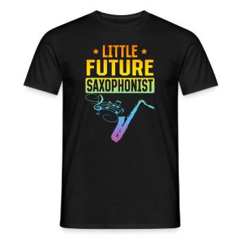 Little Future Saxophonist - Newborn Saxophone Musi - Männer T-Shirt - Schwarz - Vorne - AI Model Male 178 light (178cm)