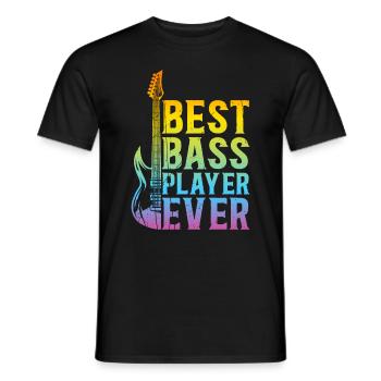 Bass Guitar Player Bass Guitarist - Best Bass Play - Männer T-Shirt - Schwarz - Vorne - AI Model Male 178 light (178cm)