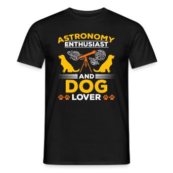 Astronomie du système solaire I Passionné d’astronomie et - T-shirt homme - noir - Devant - AI Model Male 178 light (178cm)