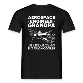 Aerospace Engineer Grandpa Space Exploration Space - Männer T-Shirt - Schwarz - Vorne - AI Model Male 178 light (178cm)