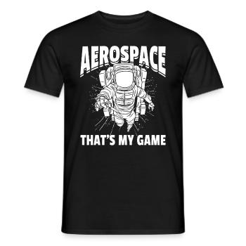 Aerospace That's My Game - Space Exploration Space - Men's T-Shirt - black - Front - AI Model Male 178 light (178cm)