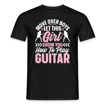 Guitarist Guitar Player Girls - Girl Guitar Player - Männer T-Shirt - Schwarz - Vorne - AI Model Male 178 light (178cm)