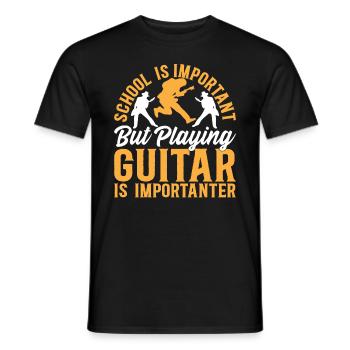 Guitarist Playing Guitar - Playing Guitar Is Impor - Men's T-Shirt - black - Front - AI Model Male 178 light (178cm)