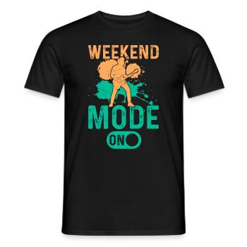 Guitar Mode On - Bass Guitar Player Bass Guitarist - Männer T-Shirt - Schwarz - Vorne - AI Model Male 178 light (178cm)