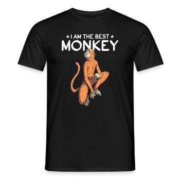 Chimpanzee Monkey Orangutan Monkey - I Am The Best - Männer T-Shirt - Schwarz - Vorne - AI Model Male 178 light (178cm)