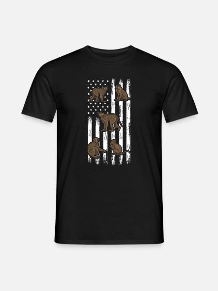 Monkey American Flag Monkeys - Orange Monkeys - Men's T-Shirt - black