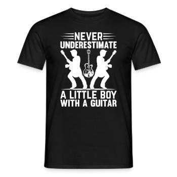 Guitar Player Never Underestimate A Little Boy Wit - Männer T-Shirt - Schwarz - Vorne - AI Model Male 178 light (178cm)