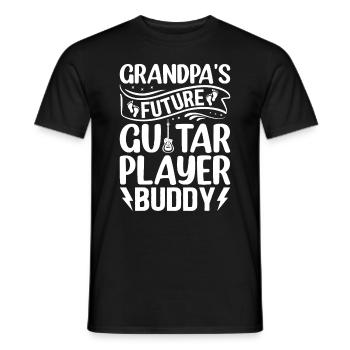 Newborn Guitarist - Grandpa's Future Guitar Player - Männer T-Shirt - Schwarz - Vorne - AI Model Male 178 light (178cm)