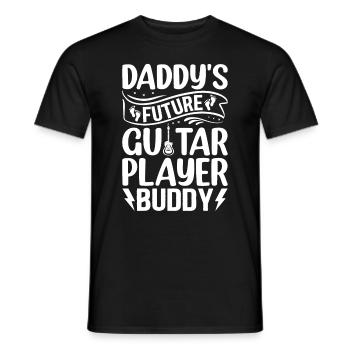 Newborn Guitarist - Daddy's Future Guitar Player B - Men's T-Shirt - black - Front - AI Model Male 178 light (178cm)
