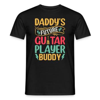 Daddy's Future Guitar Player Buddy - Newborn Guita - Men's T-Shirt - black - Front - AI Model Male 178 light (178cm)