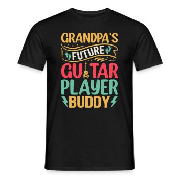 Grandpa's Future Guitar Player Buddy - Newborn Gui - Men's T-Shirt - black - Front - AI Model Male 178 light (178cm)