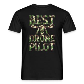 Quadcopter Drone Pilot Drone Racing - Best Drone P - Men's T-Shirt - black - Front - AI Model Male 178 light (178cm)