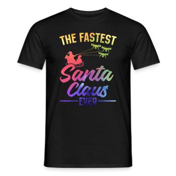 The Fastest Santa Claus Ever - Christmas Drone Pil - Men's T-Shirt - black - Front - AI Model Male 178 light (178cm)
