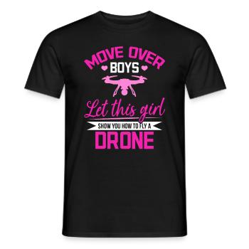 Quadcopter Drone Pilot Girl Drone Pilot - Männer T-Shirt - Schwarz - Vorne - AI Model Male 178 light (178cm)