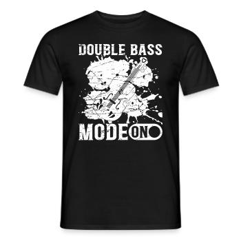 Mode Double Bass activé - Double Bass Player Double Ba - T-shirt homme - noir - Devant - AI Model Male 178 light (178cm)