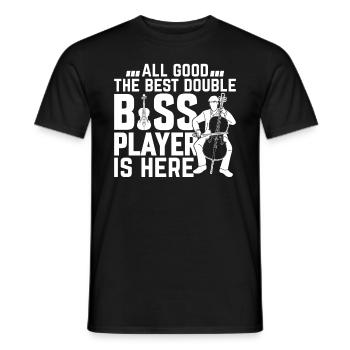 Tout va bien Le meilleur contrebassiste est ici - Con - T-shirt homme - noir - Devant - AI Model Male 178 light (178cm)