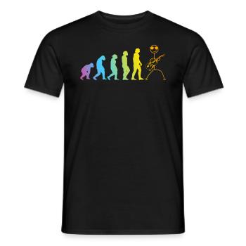Double Bass Evolution Funny Stick Figure Double Ba - Men's T-Shirt - black - Front - AI Model Male 178 light (178cm)