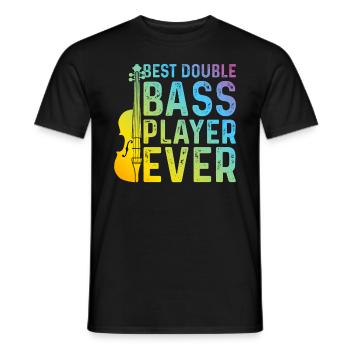 Best Double Bass Player Ever - Double Bass Contrab - Männer T-Shirt - Schwarz - Vorne - AI Model Male 178 light (178cm)
