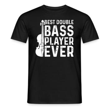 Best Double Bass Player Ever - Contrabass Double B - Männer T-Shirt - Schwarz - Vorne - AI Model Male 178 light (178cm)