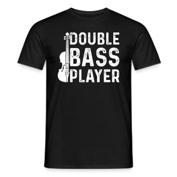 Double Bass Player - Contrabass Double Bass - Männer T-Shirt - Schwarz - Vorne - AI Model Male 178 light (178cm)