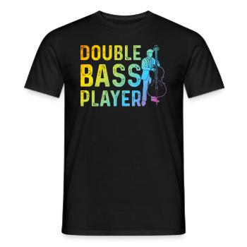 Contrabass Double Bass Player - Double Bass Player - Männer T-Shirt - Schwarz - Vorne - AI Model Male 178 light (178cm)