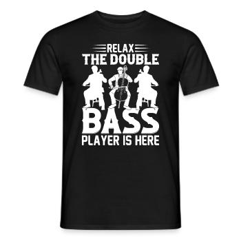Détendez-vous Le contrebassiste est là - Contrebasse - T-shirt homme - noir - Devant - AI Model Male 178 light (178cm)