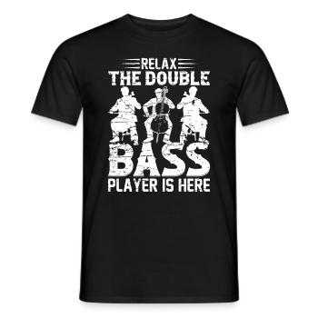 Relax The Double Bass Player Is Here - Contrabass - Männer T-Shirt - Schwarz - Vorne - AI Model Male 178 light (178cm)