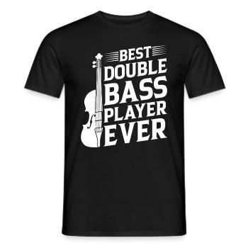 Double Bass Player - Best Double Bass Player Ever - Männer T-Shirt - Schwarz - Vorne - AI Model Male 178 light (178cm)