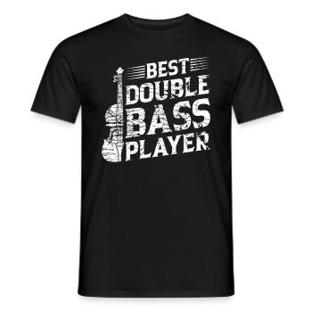 Best Double Bass Player - Double Bass Player Doubl - Männer T-Shirt - Schwarz - Vorne - AI Model Male 178 light (178cm)