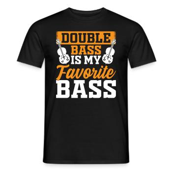 Drôle de contrebassiste - La contrebasse est ma faveur - T-shirt homme - noir - Devant - AI Model Male 178 light (178cm)